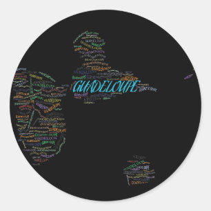 GUADELOUPE CLASSIC ROUND STICKER