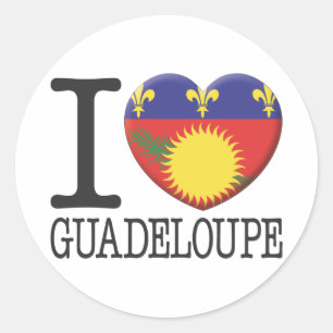 Guadeloupe Classic Round Sticker