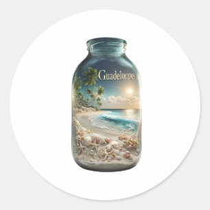 GUADELOUPE CLASSIC ROUND STICKER