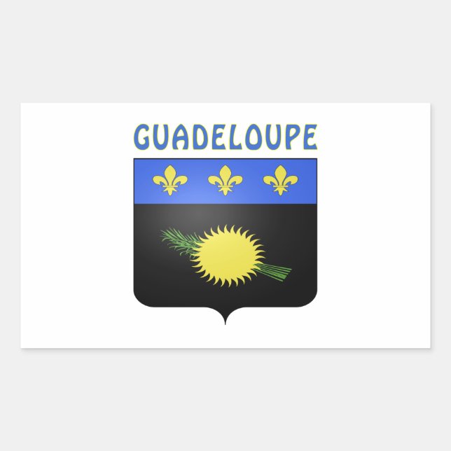 Guadeloupe Coat Of Arms Rectangular Sticker (Front)