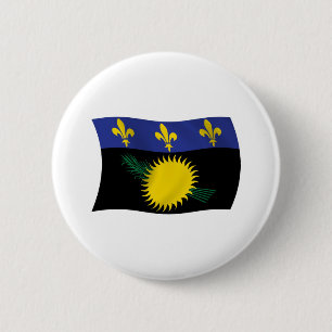 Guadeloupe Flag Button