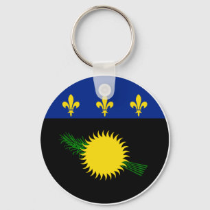 Guadeloupe flag keychain