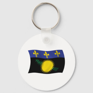 Guadeloupe Flag Keychain