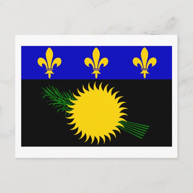 Guadeloupe flag postcard (Front)