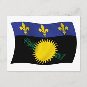 Guadeloupe Flag Postcard