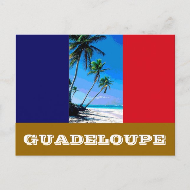 Guadeloupe flag postcard (Front)