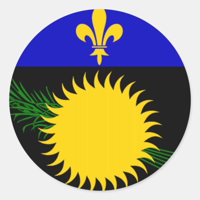 Guadeloupe (France) Flag Classic Round Sticker (Front)