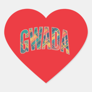 GUADELOUPE HEART STICKER