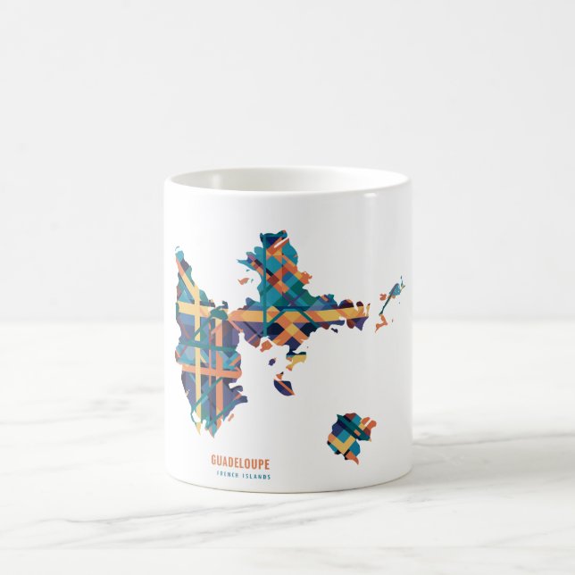 Guadeloupe Mug – Mosaic Island Map (Center)