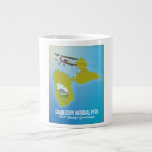 Guadeloupe National Park map Large Coffee Mug