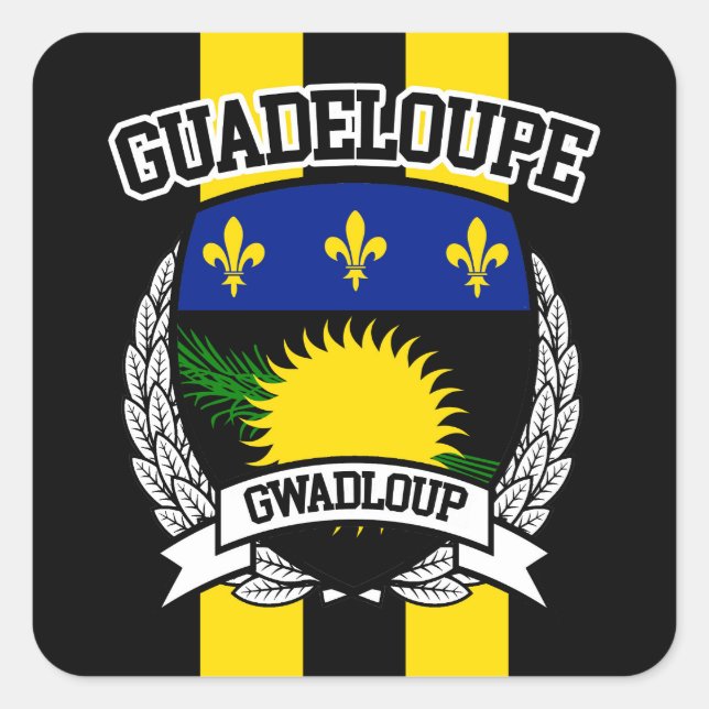 Guadeloupe Square Sticker (Front)