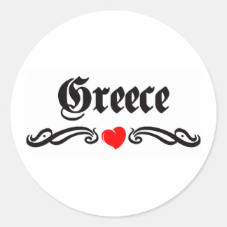 Guadeloupe Tattoo Style Classic Round Sticker