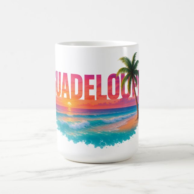 Guadeloupe Tropical Sunset Coffee Mug (Center)