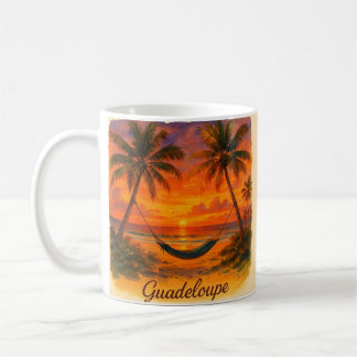 Guadeloupe – Tropical Sunset with Hammock Coffee Mug