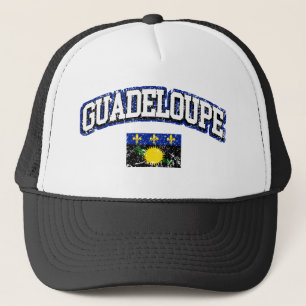 Guadeloupe  Vintage Flag Trucker Hat