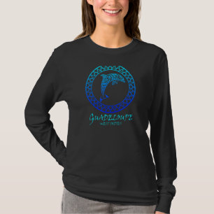 Guadeloupe West Indies Vintage Tribal Dolphin Vaca T-Shirt