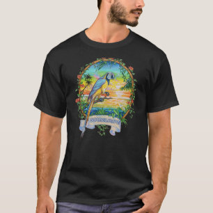Guadeloupe West Indies Vintage Tropical Parrot Vac T-Shirt