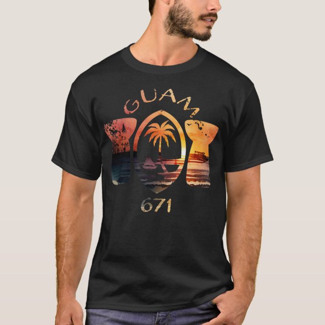Guam 671 Latte Stones T-Shirt (Front)
