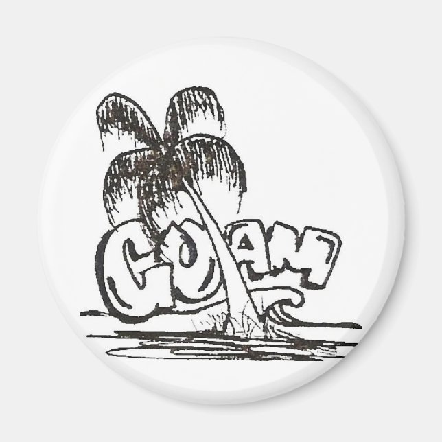 guam b&w magnet (Front)