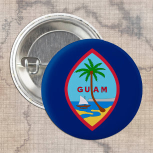 Guam button, patriotic Guamanian Flag fashion 3 Cm Round Badge