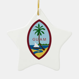 Guam Coat of Arms Ceramic Ornament