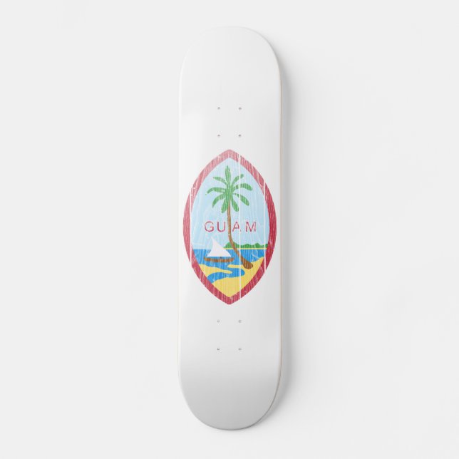 Guam Coat Of Arms Skateboard (Front)