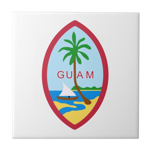 GUAM - emblem/flag/coat of arms/symbol Ceramic Tile (Front)