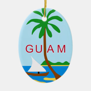 GUAM - emblem/flag/coat of arms/symbol Ceramic Tree Decoration