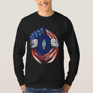 Guam Flag American Proud Of My Guamanian Heritage T-Shirt