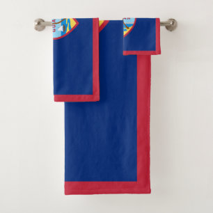 Guam Flag Bath Towel Set
