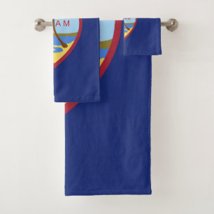 Guam flag bath towel set