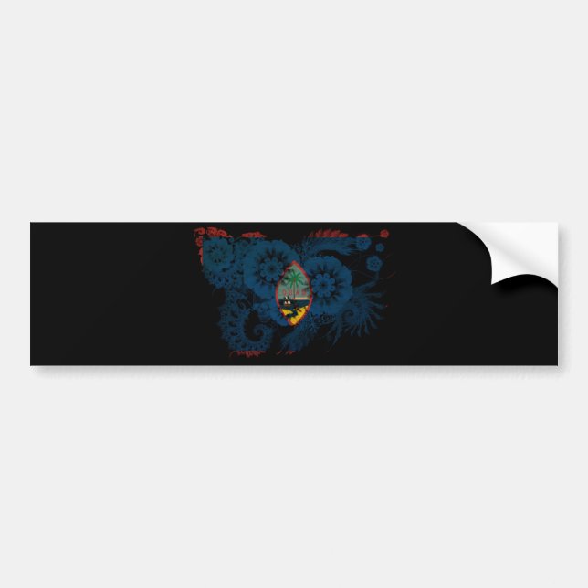 Guam Flag Bumper Sticker (Front)