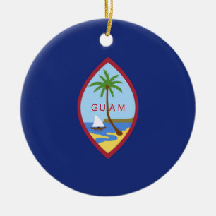 Guam flag ceramic ornament