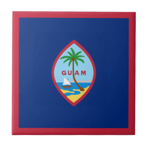 Guam Flag Ceramic Tile