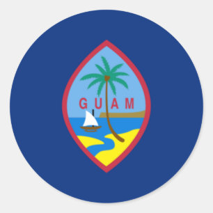 Guam Flag Classic Round Sticker