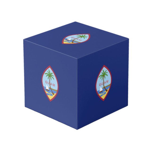 Guam flag cube (Front Angled)