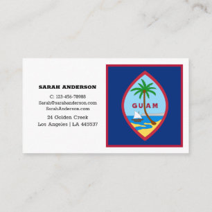 Guam Flag Elegant Business Cards / USA