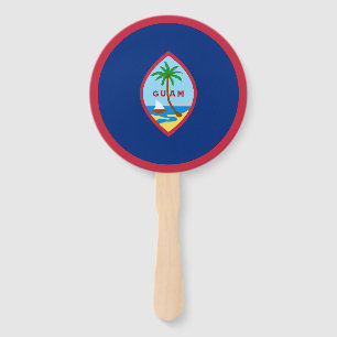 Guam Flag Hand Fan