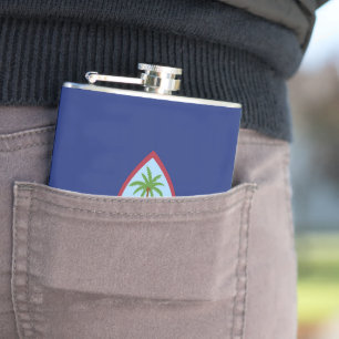 Guam flag hip flask