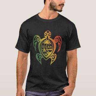 Guam Flag Islander Turtle Chamorro Guam Seal Guama T-Shirt