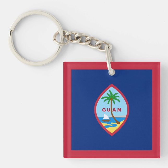 Guam Flag Key Ring (Front)