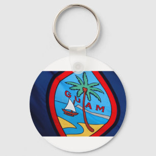Guam flag key ring