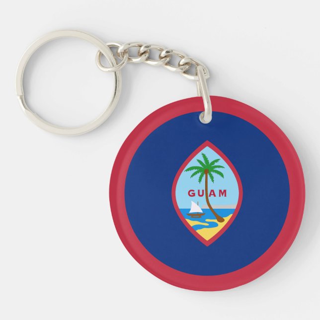 Guam Flag Key Ring (Front)