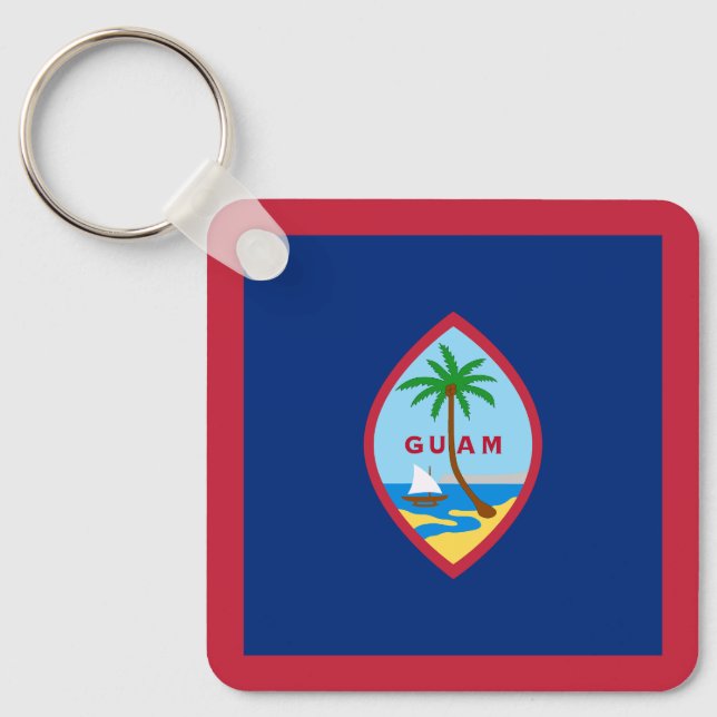 Guam Flag Key Ring (Front)