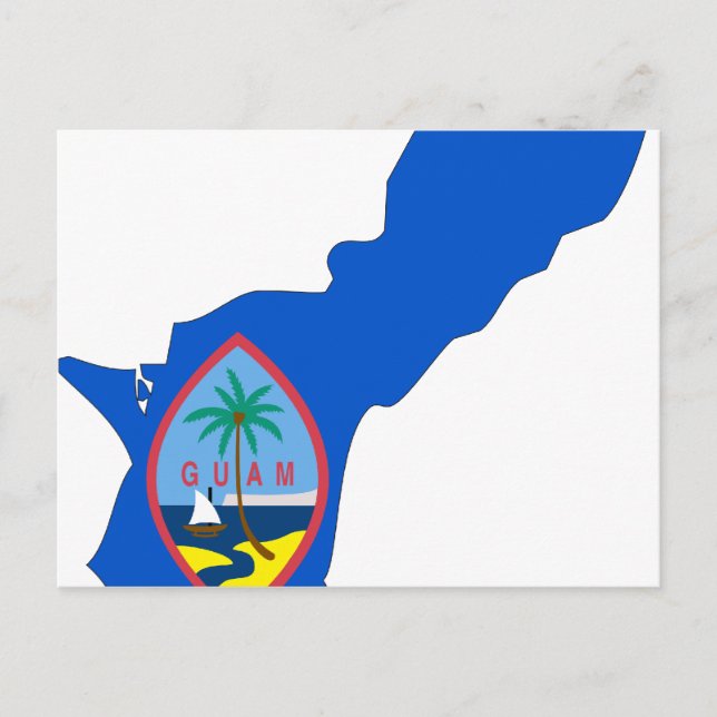 Guam Flag Map Postcard (Front)