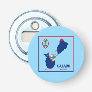 Guam Flag Map & Seal Bottle Opener