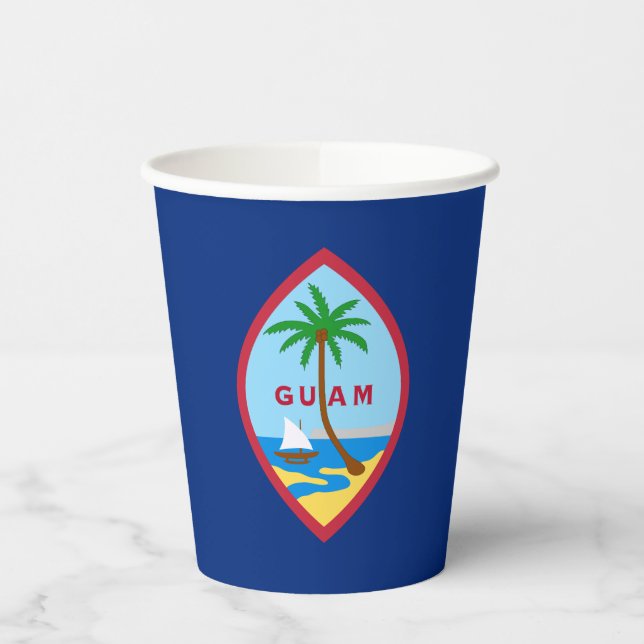Guam Flag Paper Cups (Left)
