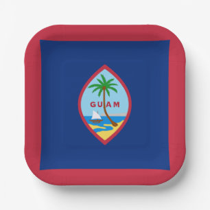 Guam Flag Paper Plate