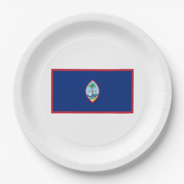 Guam Flag Paper Plate (Front)
