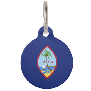 Guam flag pet tag